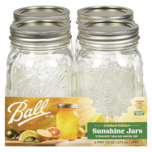 Ball - Regular Mouth Sunshine Jars 473ml