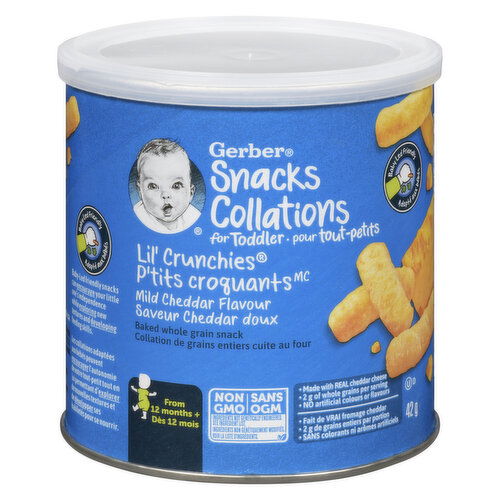 Gerber - Lil 'Crunchies Corn Snack - Mild Cheddar