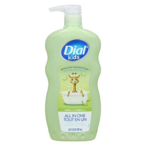 Dial - Kids All In One Hair, Body + Bubble Bath Melon Scent Ages 2+