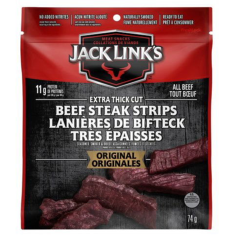 Jack Link's - Beef Steak Strips Original Meat Snack