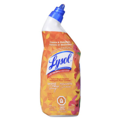 Lysol - Toilet Bowl Cleaner Gel, For Cleaning and Disinfecting, Stain Removal, Brand New Day, Mango andHibis