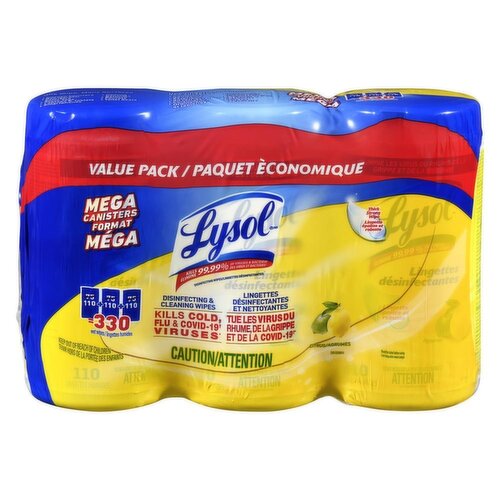 Lysol - Disinfecting Wipes Citrus Value Pack 330 Wet Wipes