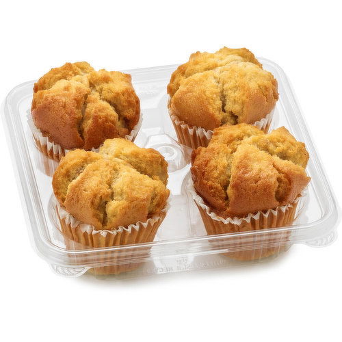 Bake Shop - Banana Nut Muffins - 4 Pack