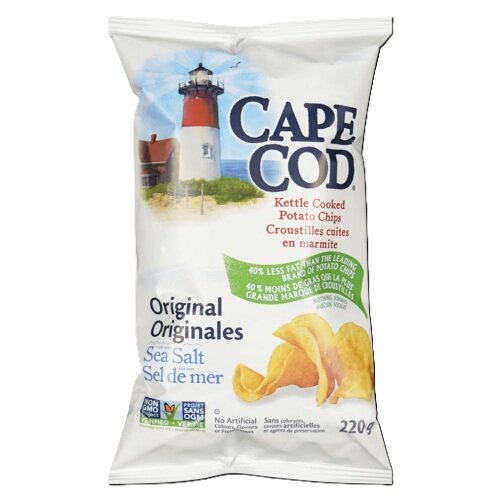 CAPE COD - Kettle Cooked Potato Chips - Sea Salt, Less Fat