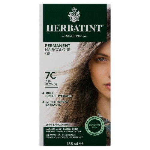 Herbatint - Permanent Hair Colour Gel 7C Ash Blonde