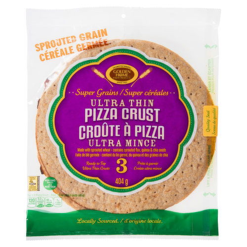 Golden Home Bakery - Pizza Crust Ultra Thin 12-Inch Sprouted Grain