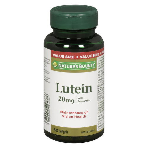 Nature's Bounty - Lutein 20mg Gel