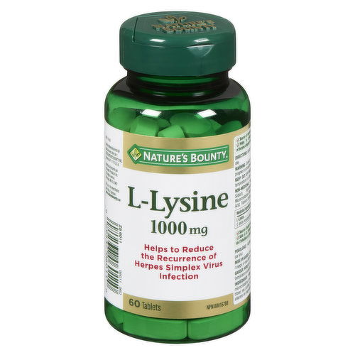 Nature's Bounty - L-Lysine 1000Mg