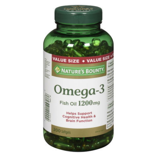 Natures Bounty - Omega-3 Fish Oil Liquid softgels - 1200mg