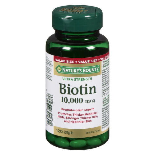 Nature's Bounty - Biotin Ultra Strength 10, 000 mcg VItamin