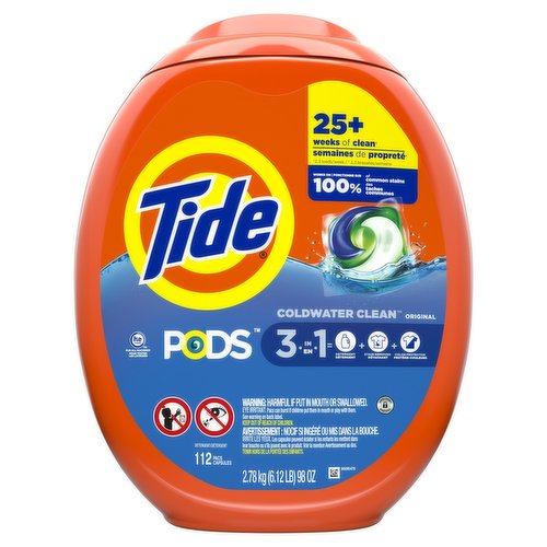 Tide - Laundry Detergent Pods, 3 in 1