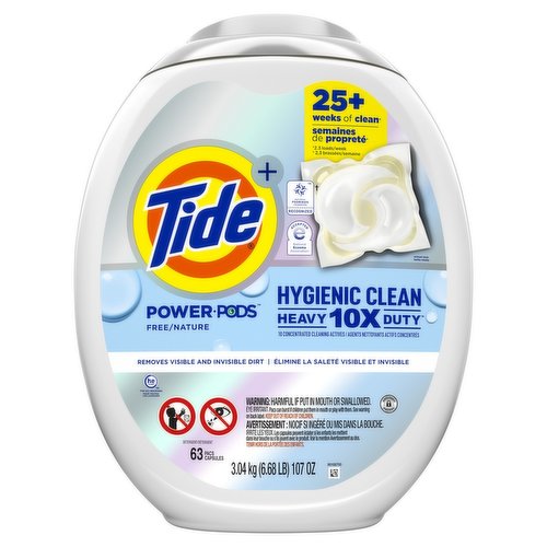 Tide - Laundry Detergent Power Pods, Hygienic Clean Heavy Duty 10X Free