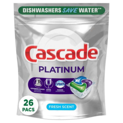 Cascade - Action Packs Platinum Fresh Scent