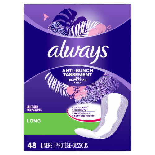 Always - Anti Bunch Panty Liner - Long, Unscented