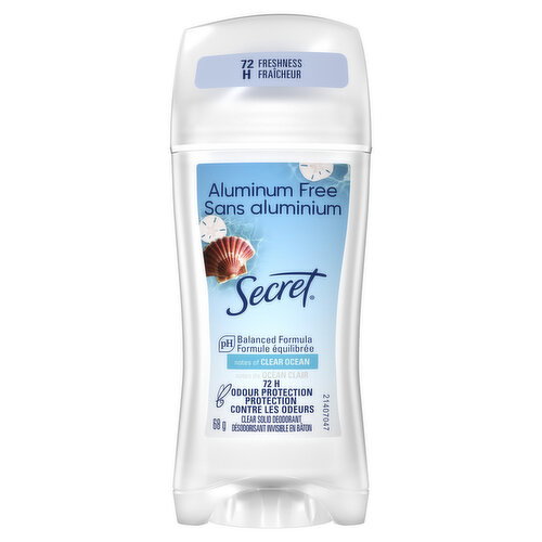 Secret - Aluminum Free Solid Deodorant - Clear Ocean