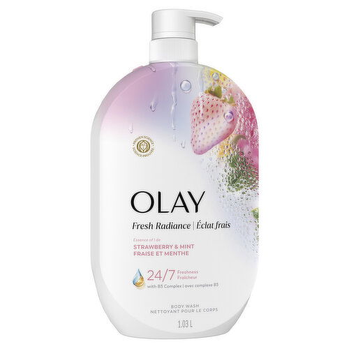 OLAY - Fresh Radiance Body Wash - Strawberry & Mint