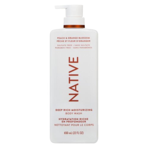 NATIVE - Moisturizing Body Wash, Peach & Orange Blossom