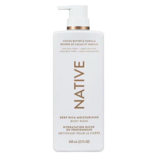 NATIVE - Moisturizing Body Wash, Cocoa Butter & Vanilla