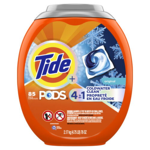 Tide - Laundry Detergent Pods 4in1- Cold Water Clean, 85 Pack