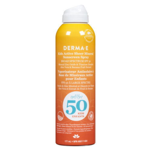 Derma E - Kid's Active Sheer Sunscreen SPF 50