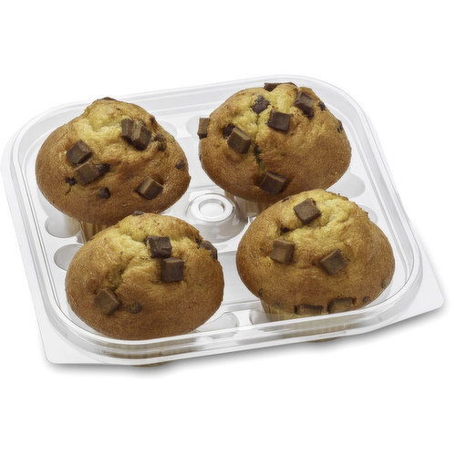 Bake Shop - Muffins, Banana Chocolate Chunk 4 Pack