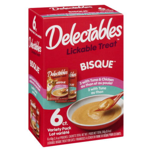 Delectables - Bisque Lickable Treats - Tuna/Chicken