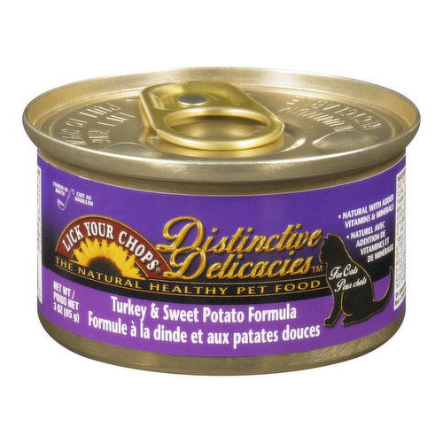 Lick Your Chops - Distinctive Delicacies Cat Food Turkey Sweet Potato