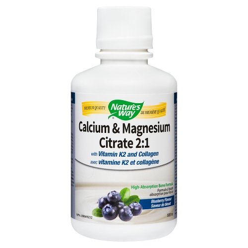 Nature's Way - Calcium Magnesium Citrate 2:1 with K2 Blueberry