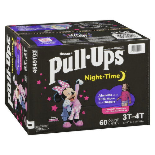 HUGGIES Pull-Ups - Night 3T-4T Girl Giga