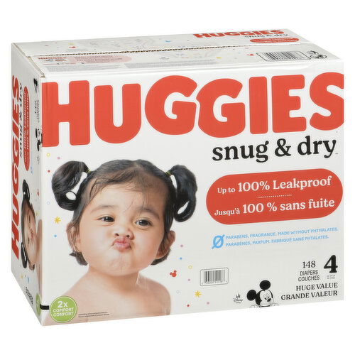 HUGGIES - Snug & Dry Diapers Mega col Size4