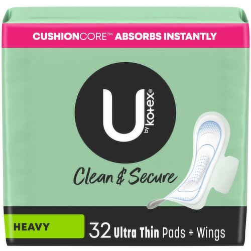 Kotex - Clean And Secure Ultra Thin Pads, Heavy