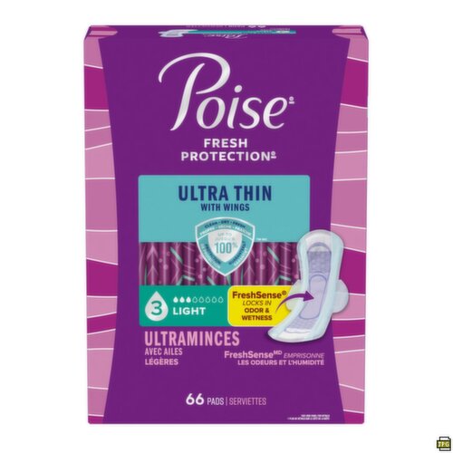 Poise - Ultra Thin Winged Pads - Light