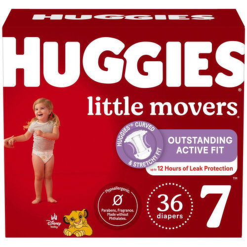 HUGGIES - Little Movers Diapers, Mega Colossal Pack, 3-7