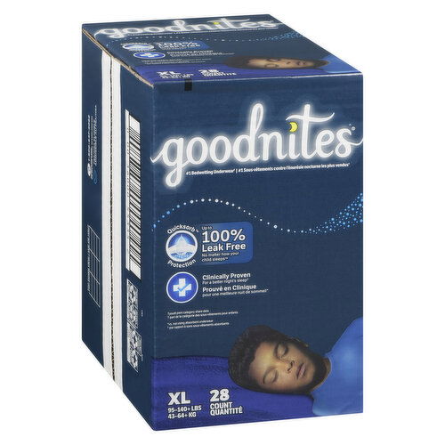 Goodnites - Boy's Nighttime Bedwetting Underwear, Giga Pack XL