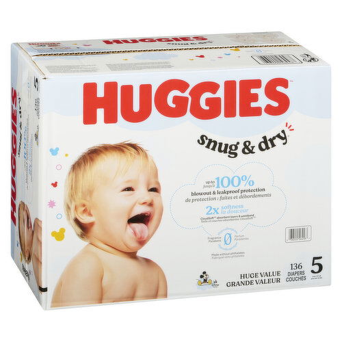 Huggies - Snug & Dry Diaper Mega Col Size 5
