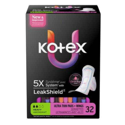 Kotex - Heavy Ultra Thin Pads + Wings