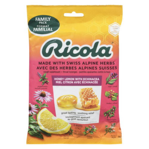 Ricola - Honey Lemon w/ Echinacea Cough Drrops