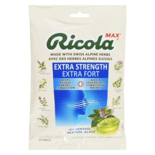 Ricola - Extra Strength Lozenges - Icy Menthol