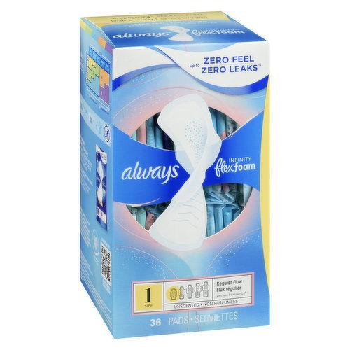 Always - Infinity Maxi Pads - Flex Foam Regular Size 1