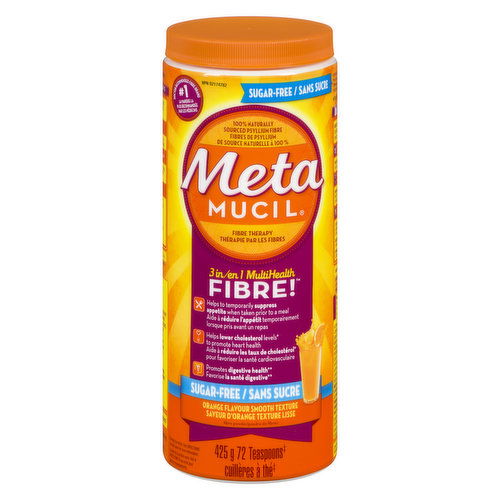 Metamucil - 3in1 Multi Health Fibre Orange Smooth 75% Less