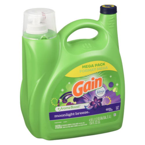 Gain - Liquid Laundry Detergent, He Free Moonlight Breeze