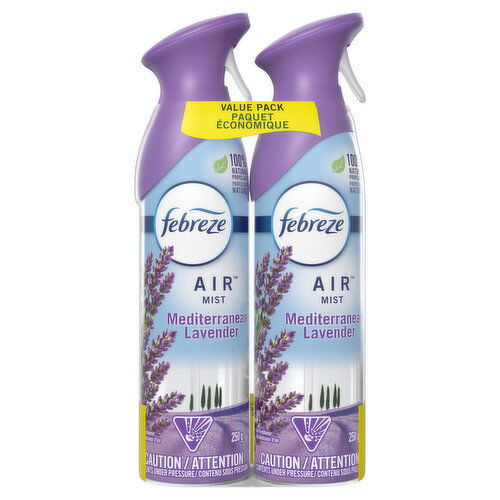 Febreze - Air Freshener Spray Twin Pack - Mediterranean Lavender, 500 Gram