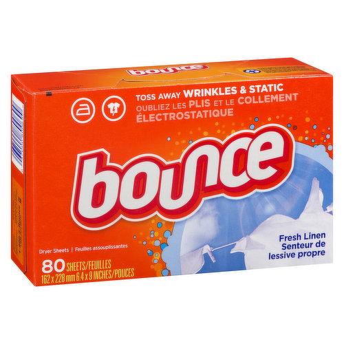 bounce - Fabric Softener Dryer Sheets - Fresh Linen Scent