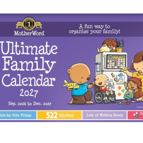 Motherword - Magnetic Fridge Calendar, 16 Month