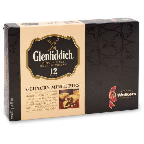 Walkers - Glenfiddich Whiskey Mincemeat Tarts 6 Pack