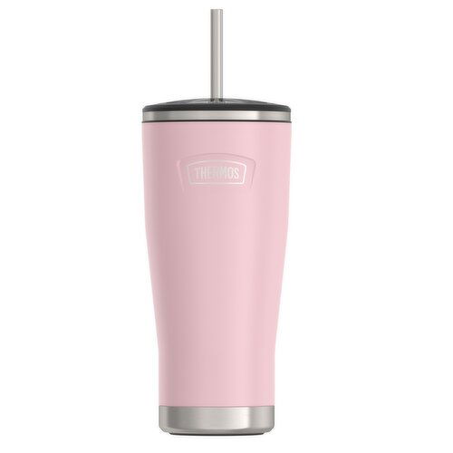 Thermos - Stainless Steel Sunset Pink Cold Cup With Stainless Steel Straw