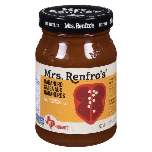 Mrs. Renfro's - Authentic Texas Hot Habanero Salsa