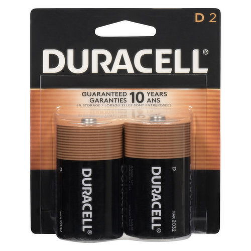 Duracell - D2 Batteries 2X