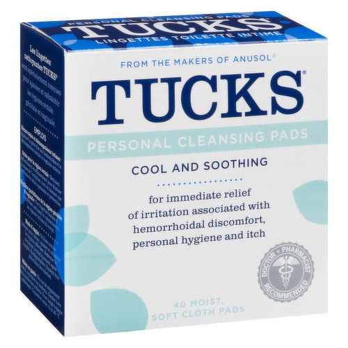 Tucks - Personal Cleansing Pads Coo & Soothing