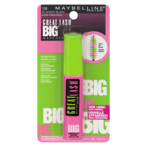 MAYBELLINE - Great Last Big Mascara - Blackest Black